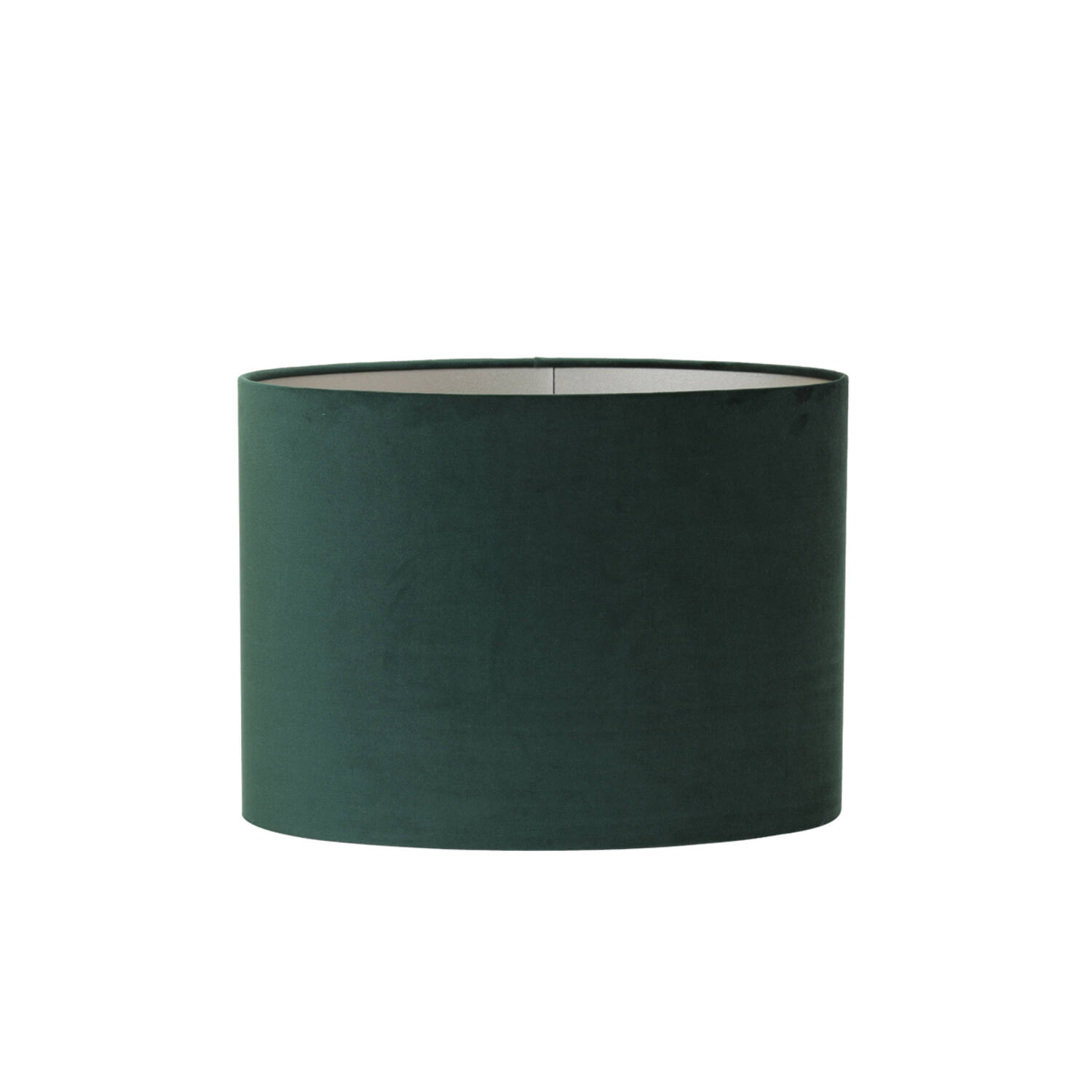 Pantalla de lámpara verde en forma de cilindro Light & Living Velours - H. 28 cm