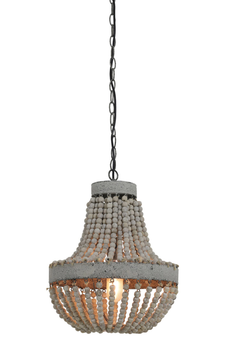 Lámpara colgante de cuentas de madera natural Light & Living Luna - Ø 35,5 cm - Imagen 9