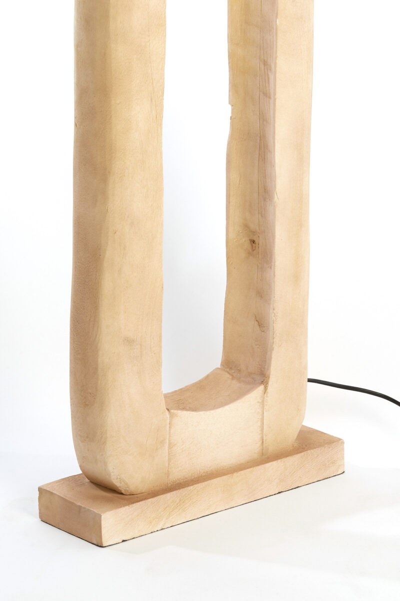 Base de lámpara de madera ovalada en color natural Light & Living Kelafo - H. 125 cm - Imagen 7