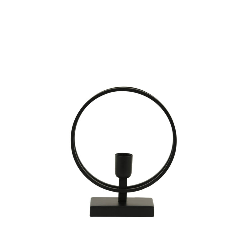 Base de lámpara de metal negro Light & Living Rudra - H. 30 cm