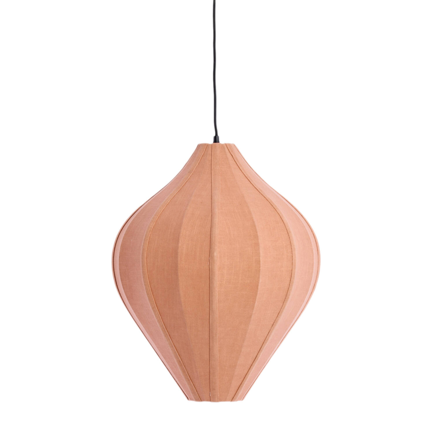 Lámpara colgante de tela color cobre con brillo cálido Light & Living Pasto - Ø 47 cm