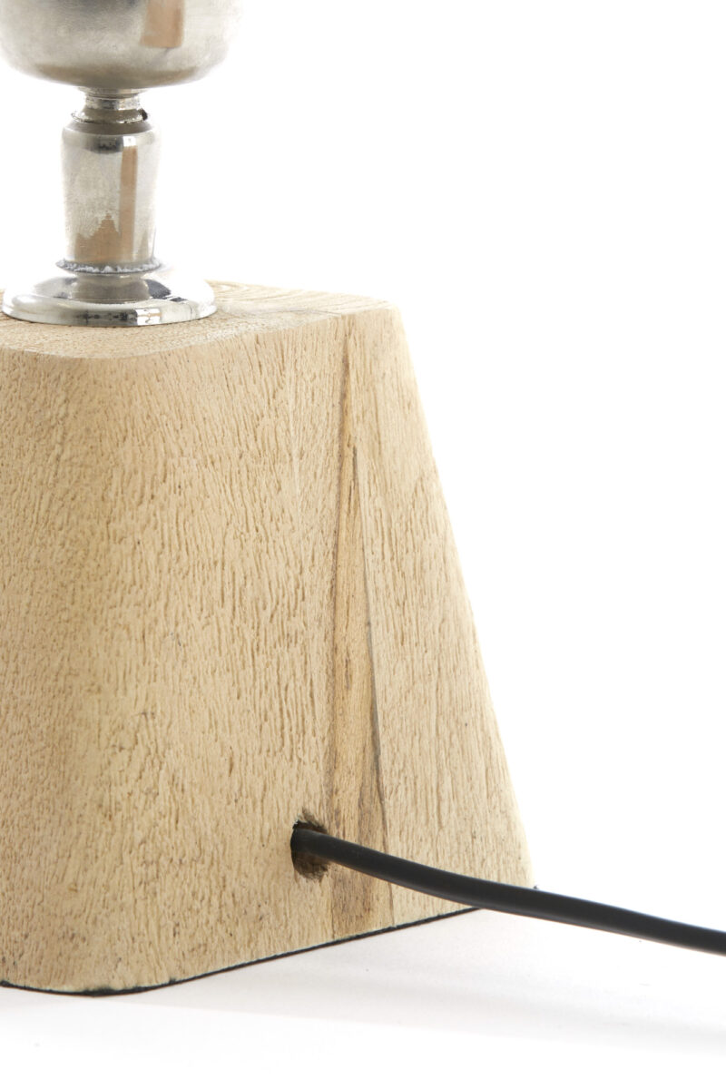 Base de lámpara de madera cuadrada Light & Living Kardan - H. 15 cm - Imagen 6