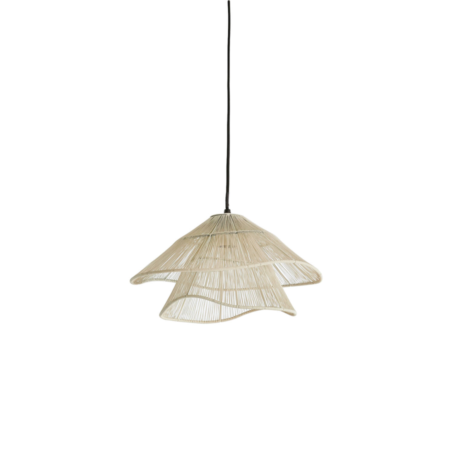 Lámpara ondulada de mimbre natural Light & Living Alameda - Ø 36 cm