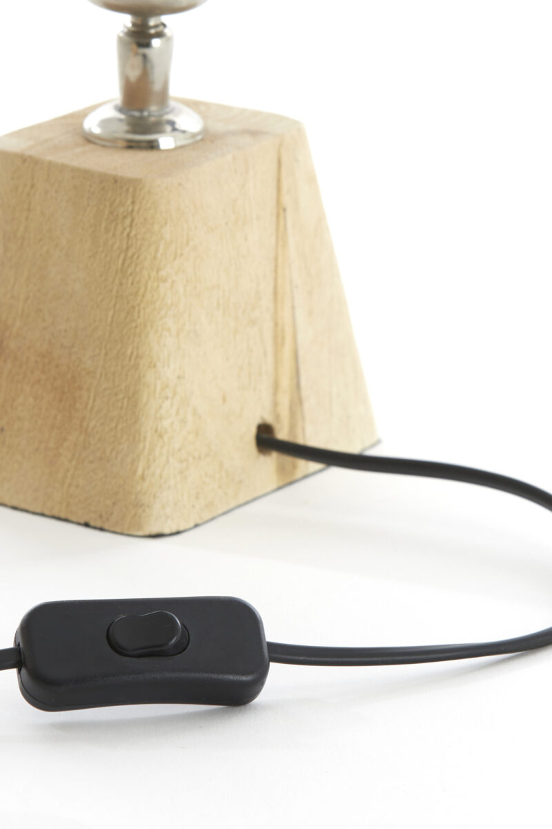 Base de lámpara de madera cuadrada Light & Living Kardan - H. 15 cm - Imagen 5
