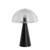 Lámpara de mesa de vidrio metal negro Light & Living Mueda