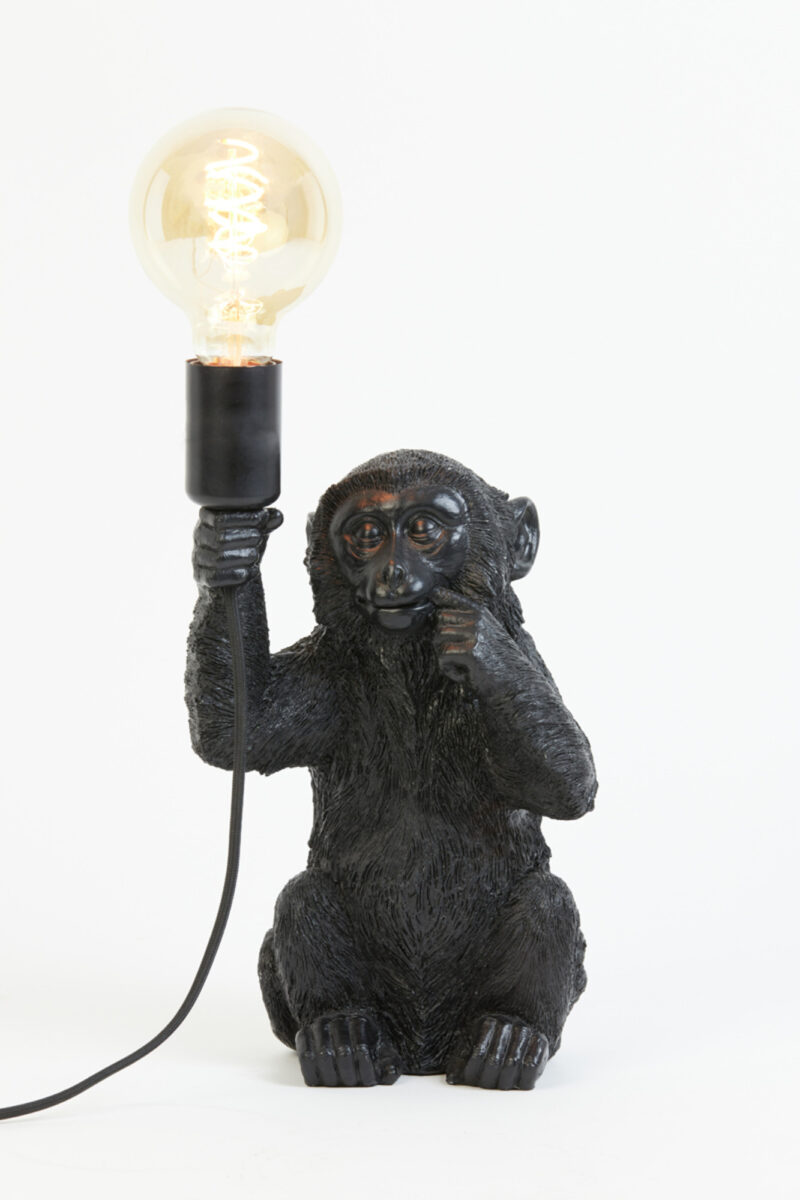 Lámpara de mesa negra Light & Living Monkey - H. 34 cm - Imagen 8