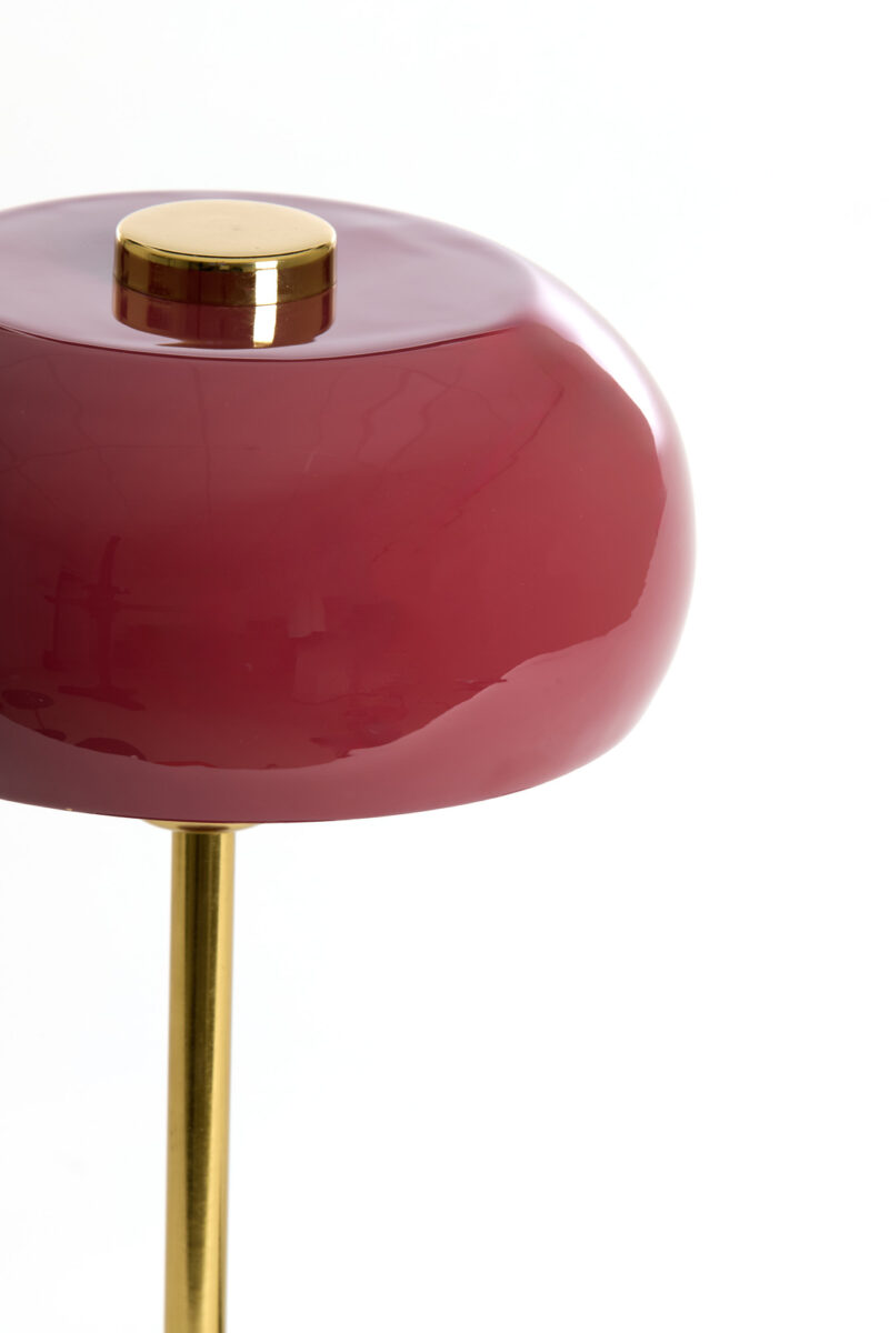 Lámpara de mesa roja con acabado metálico brillante Light & Living Surin - H. 40 cm - Imagen 3