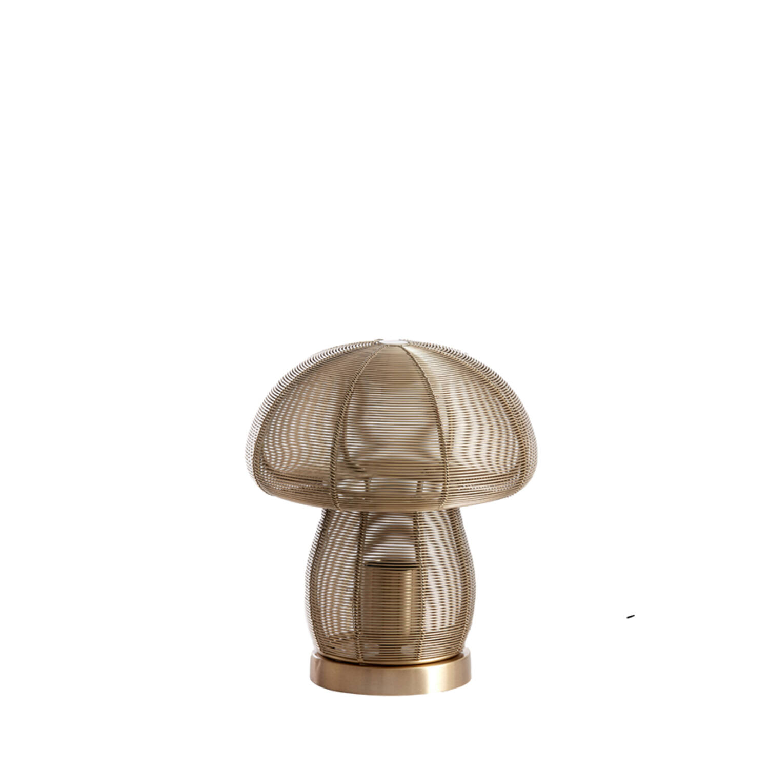 Diseño de sombra de lámpara de hilo dorado Light & Living Mushroom - H. 24 cm