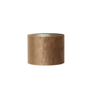 Pantalla de lámpara cilíndrica de terciopelo marrón Light & Living Flair - Ø 30 cm