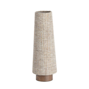 Pantalla cilíndrica de tela beige Light & Living Howie - H. 52,5 cm