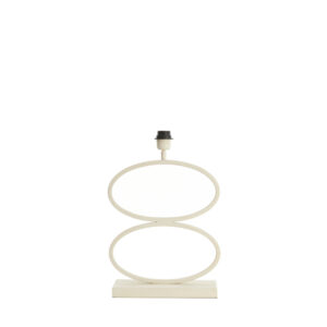 Base de lámpara de mesa blanca ovalada Light & Living Stelius - H. 42 cm