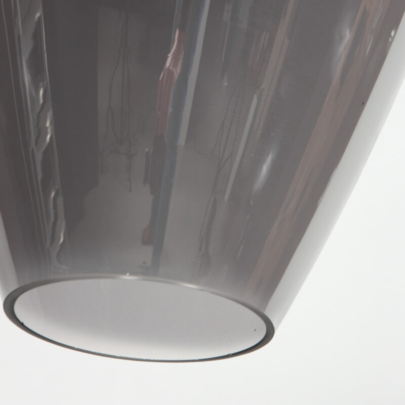 Lámpara colgante con pantalla en forma de gota de vidrio ahumado Mexlite HaloSwap - Ø 22,50 cm - Imagen 8