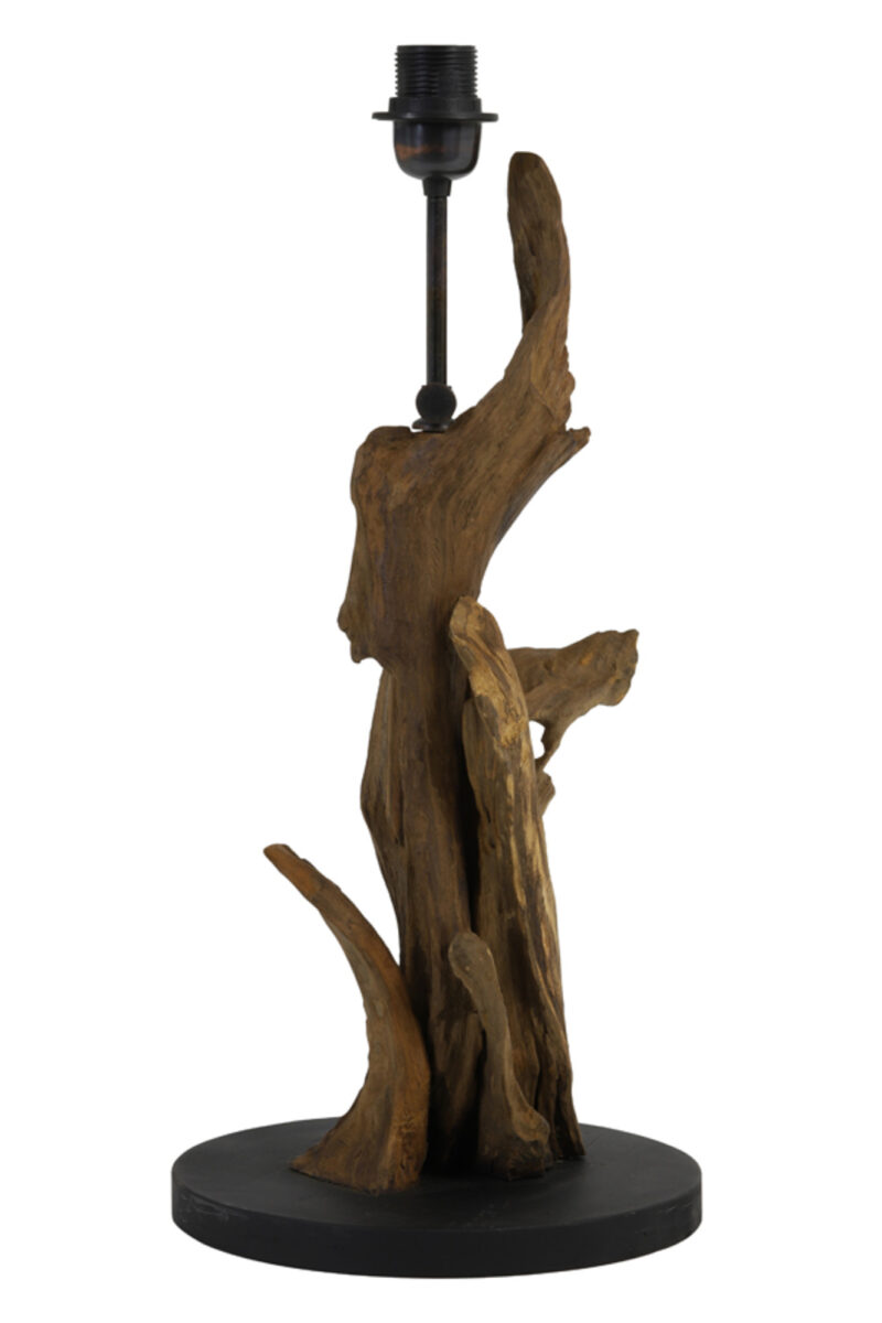 Base de lámpara de madera diseño decorativo Light & Living Ikal - H. 50 cm - Imagen 3
