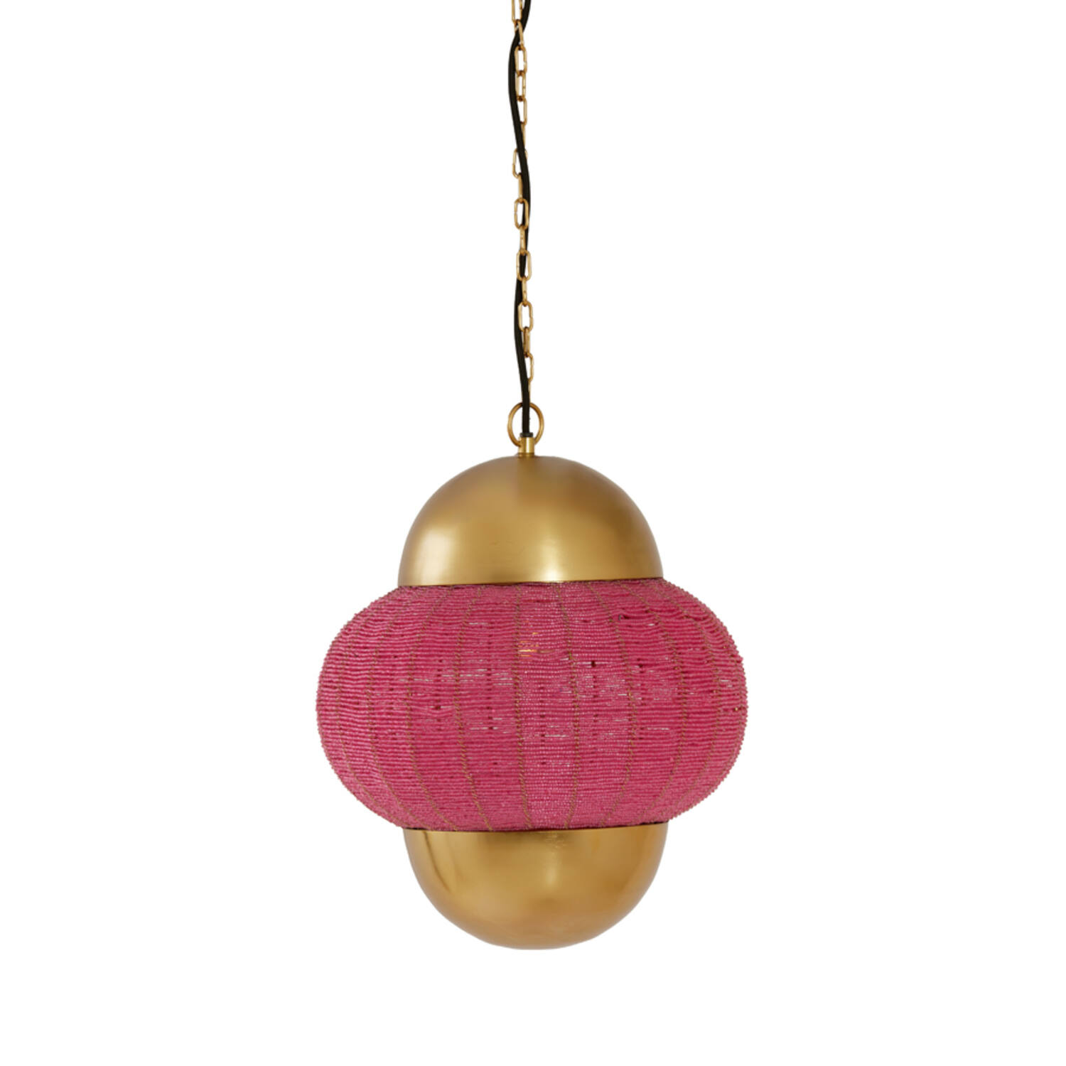 Lámpara roja con acentos dorados Light & Living Cetara - Ø 33 cm
