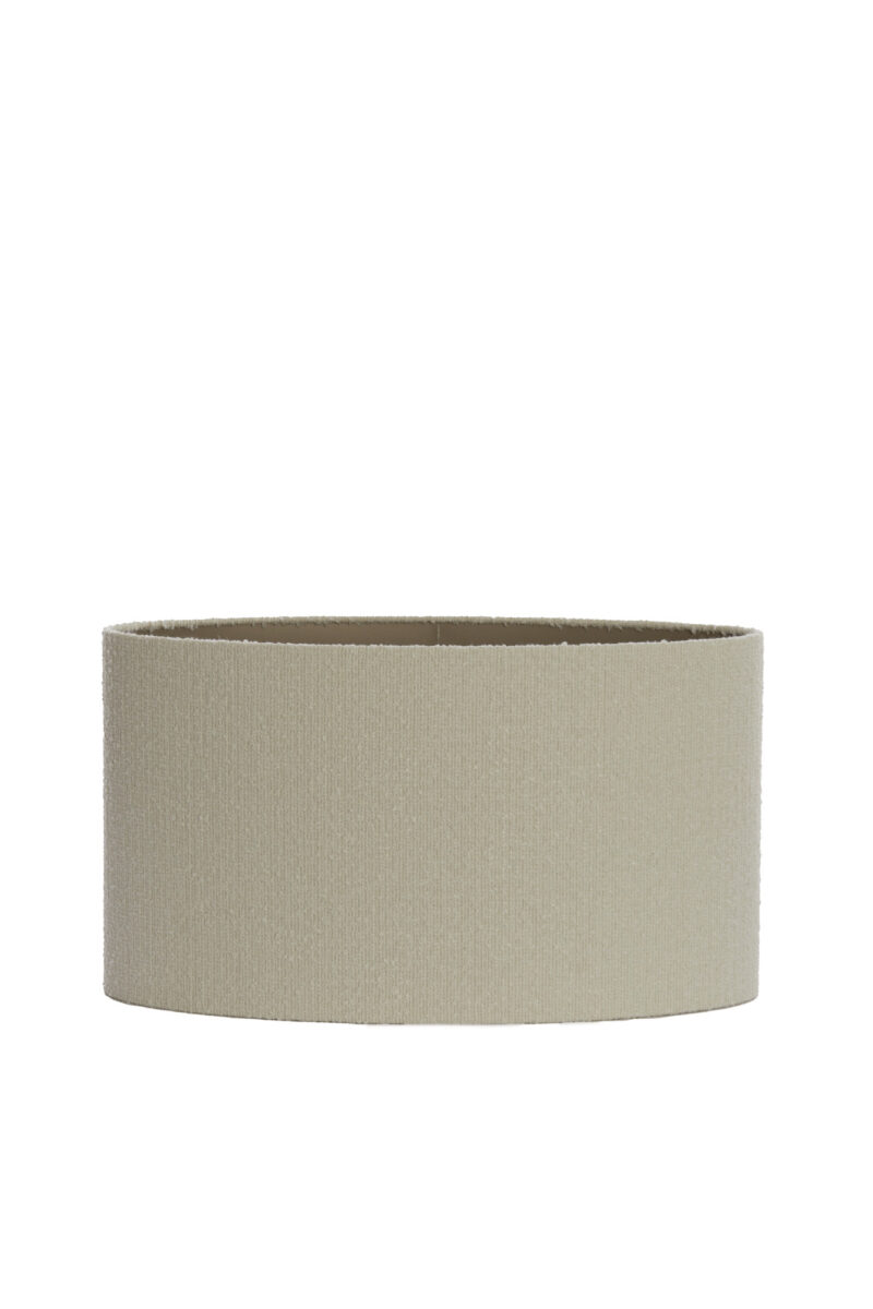 Pantalla de lámpara cilíndrica de tela beige Light & Living Bolero - H. 32 cm - Imagen 2