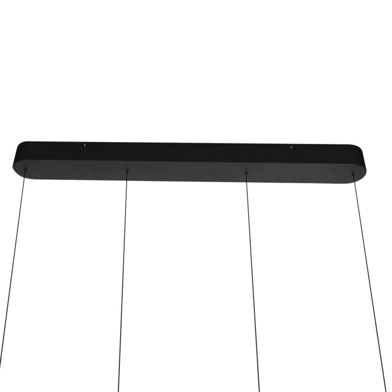 Lámpara de comedor de diseño negra con doble aro Steinhauer Mykty - Imagen 5