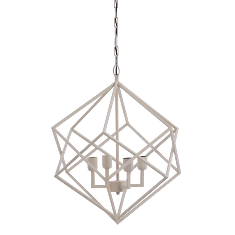 Lámpara colgante geométrica blanca moderna Light & Living Drizella – An. 61 cm