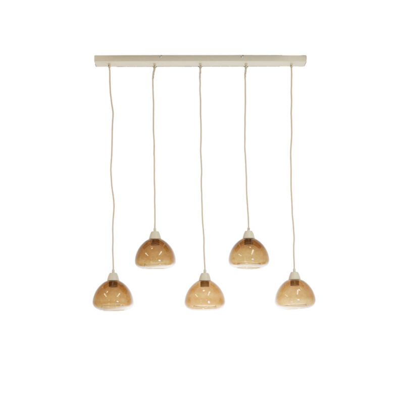 Lámpara metálica dorada con vidrio Light & Living Bisho – An. 104 cm