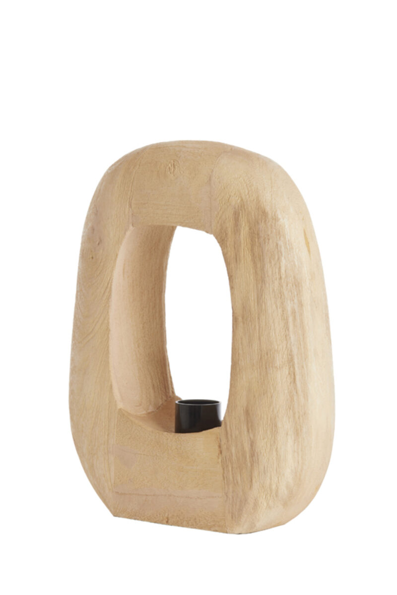 Base de lámpara de madera ovalada Light & Living Kelafo - H. 40 cm - Imagen 3