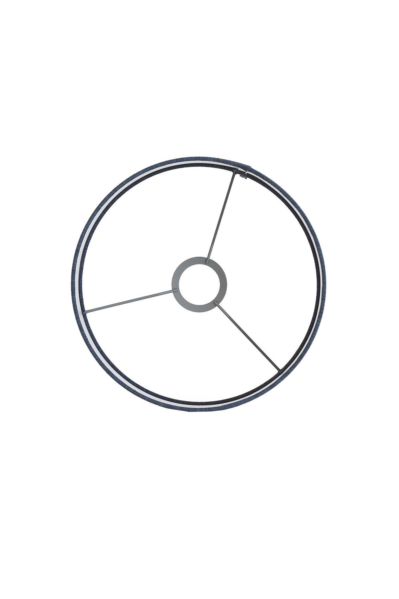 Pantalla de lámpara en forma cilíndrica de tela azul Light & Living Harper - Imagen 7