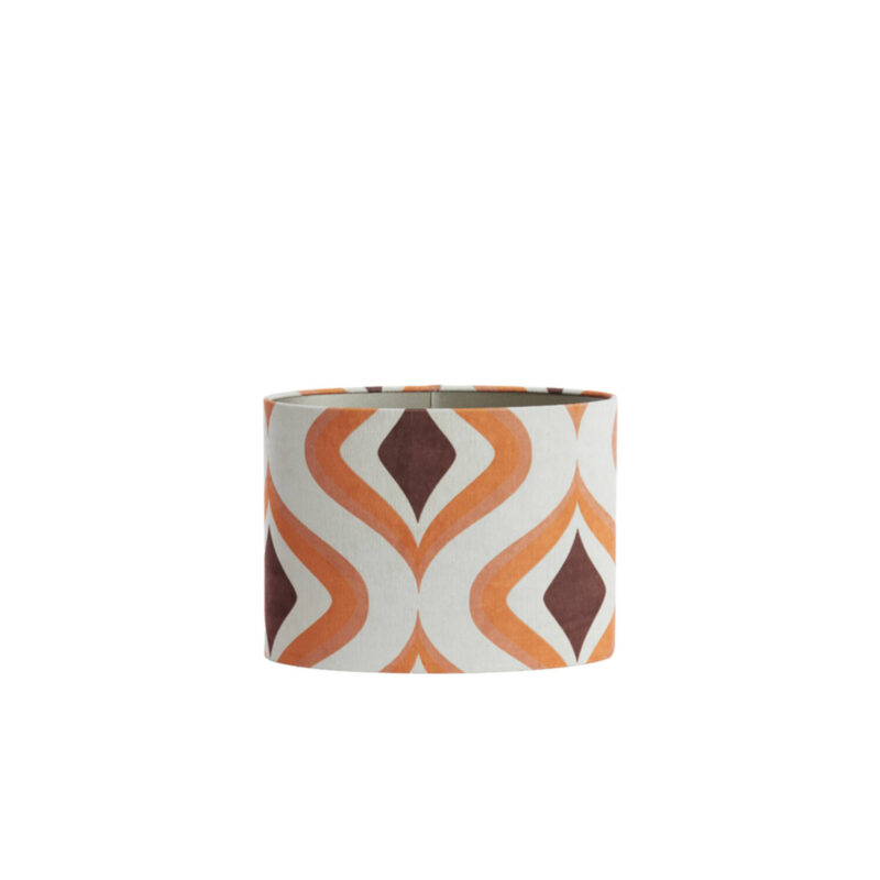 Pantalla de lámpara retro patrón geométrico Light & Living Cookie - H. 28 cm
