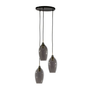 Lámpara colgante de vidrio con tres puntos de luz Light & Living Lukaro – An. 35 cm