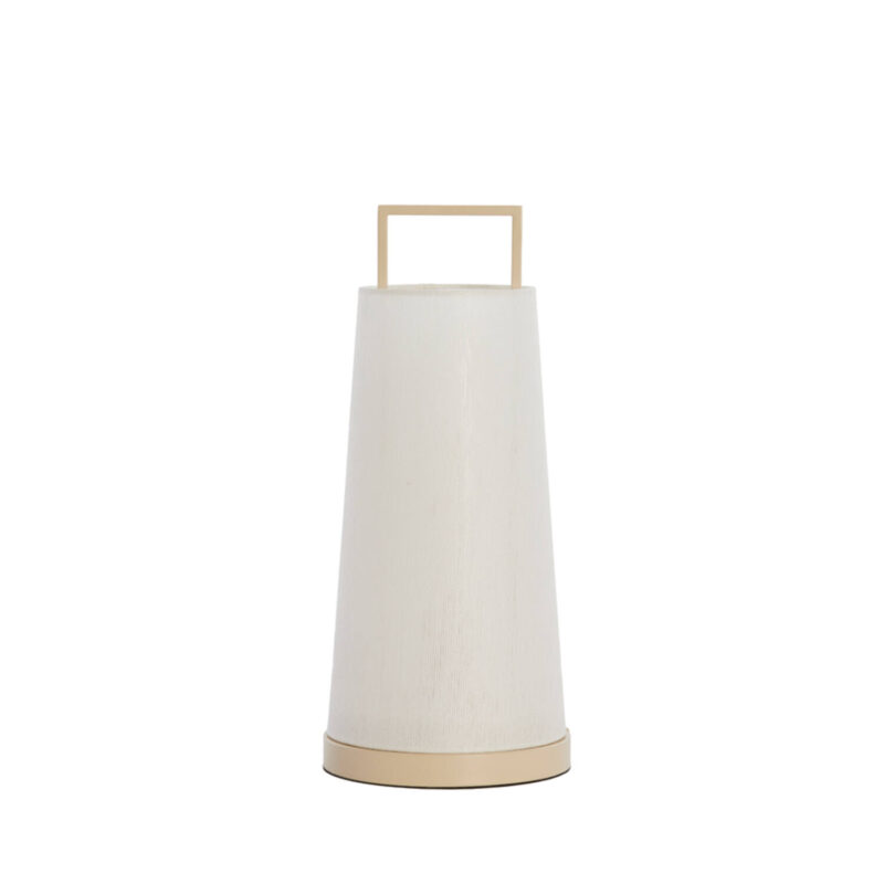 Lámpara de mesa blanca marfil Light & Living Fyon - H. 45 cm