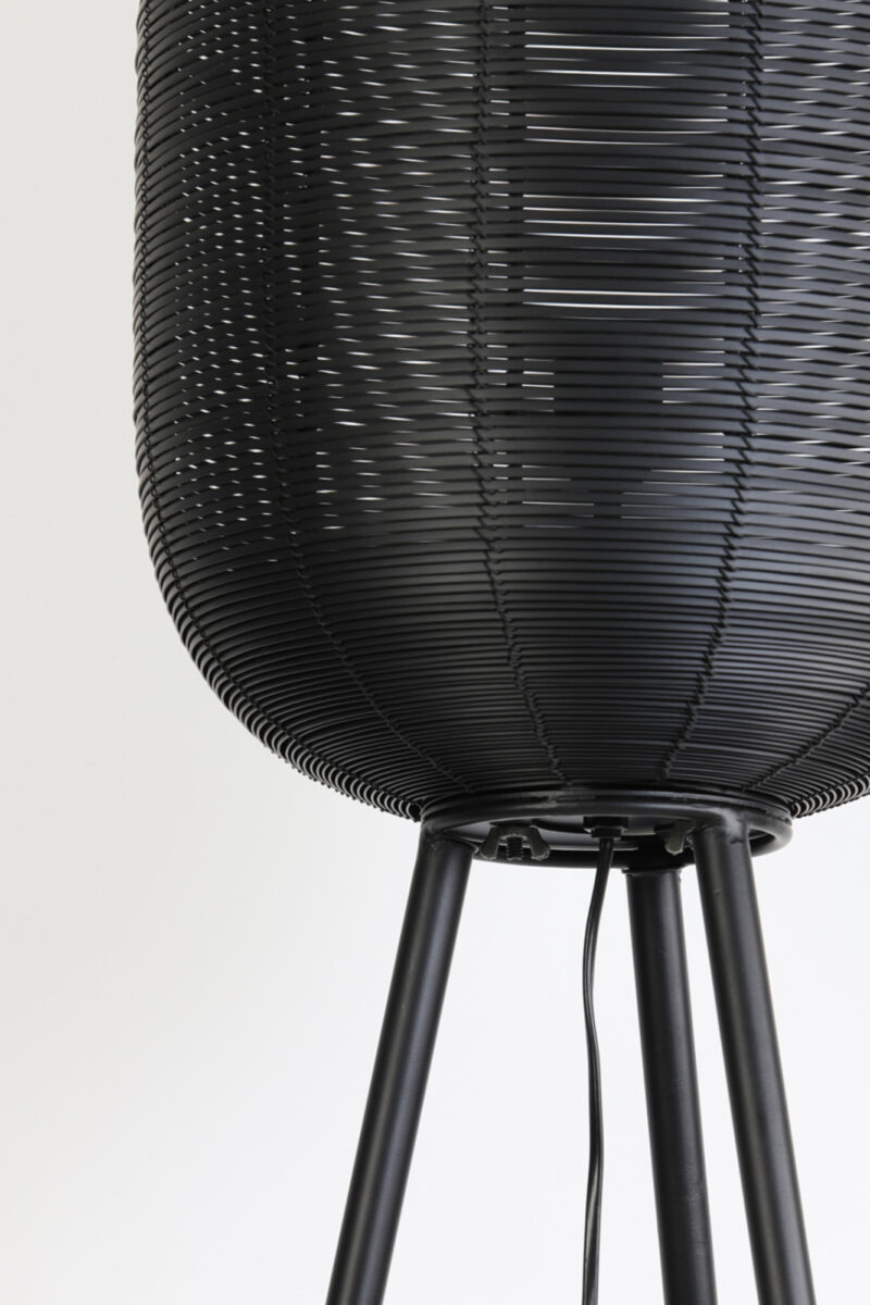 Lámpara de pie negra con base Light & Living Tomek – H. 136 cm - Imagen 7