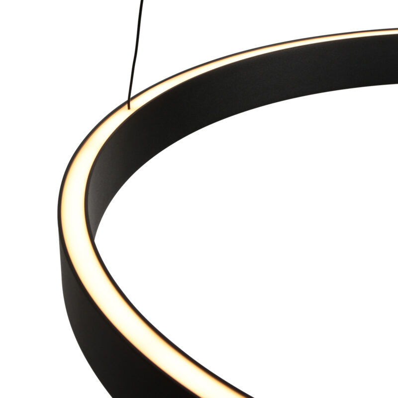 Lámpara LED colgante negra de diseño ajustable en forma de aro Steinhauer Mykty - Imagen 3