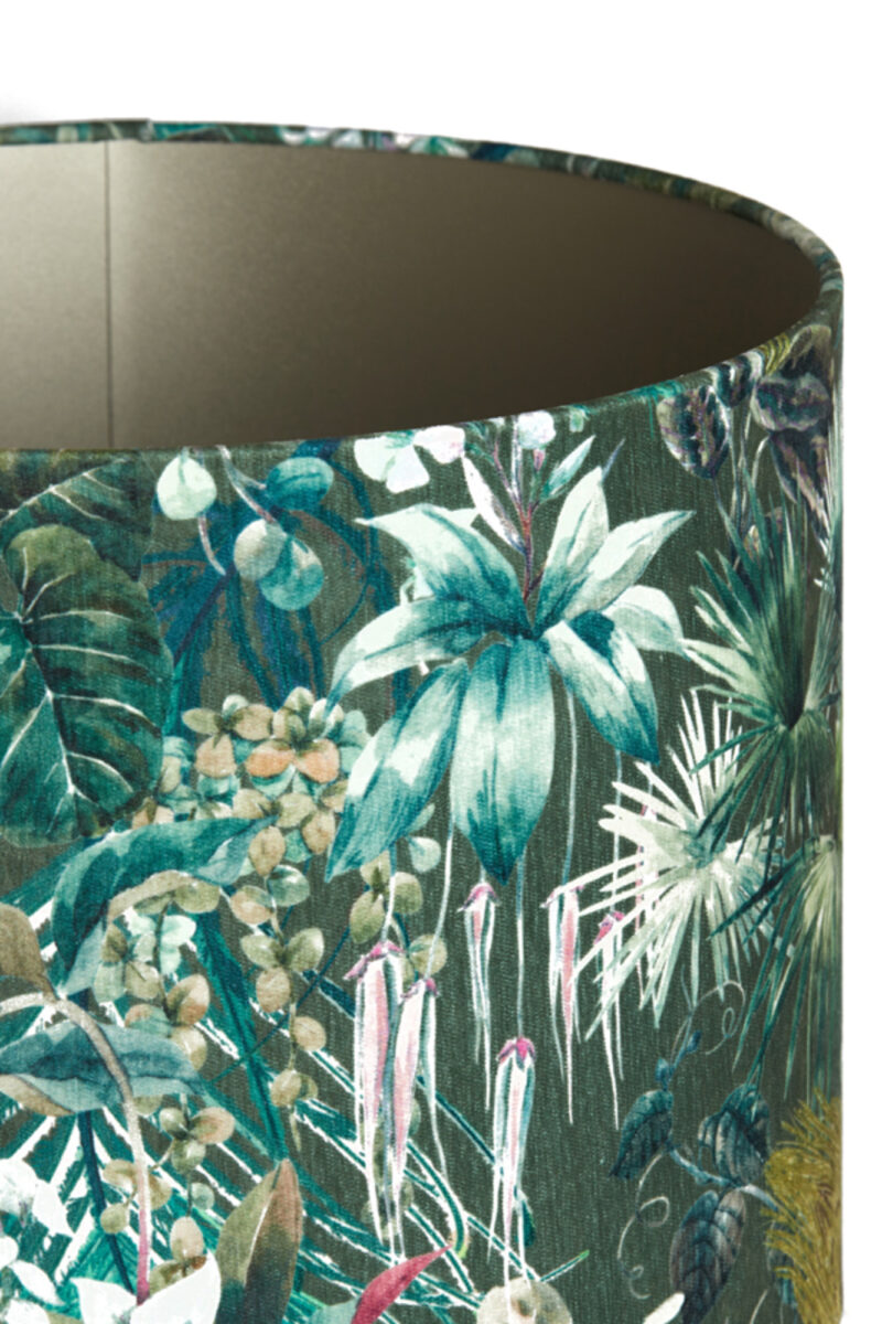 Pantalla de lámpara con plumas de pavo real Light & Living Xenia Flora - Ø 20 cm - Imagen 3