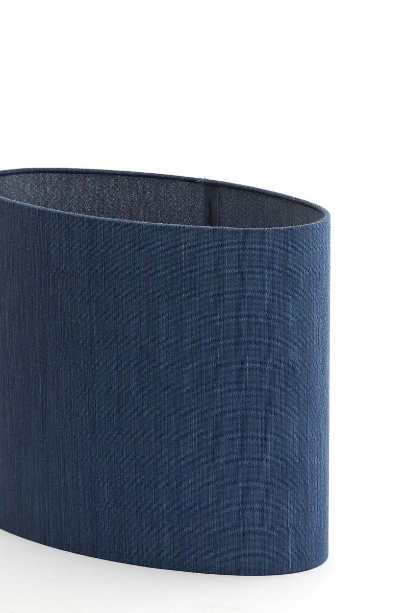 Pantalla de lámpara en forma de cilindro azul oscuro Light & Living Harper - H. 25 cm - Imagen 5