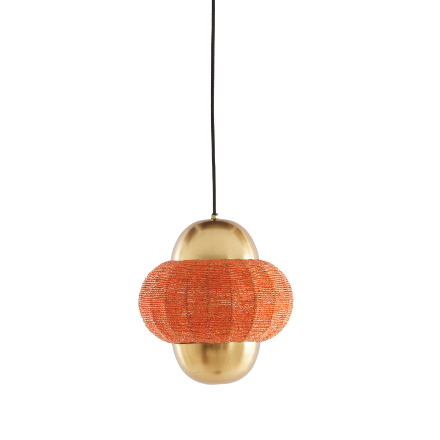 Lámpara dorada con estampado en naranja Light & Living Cetara - Ø 26 cm