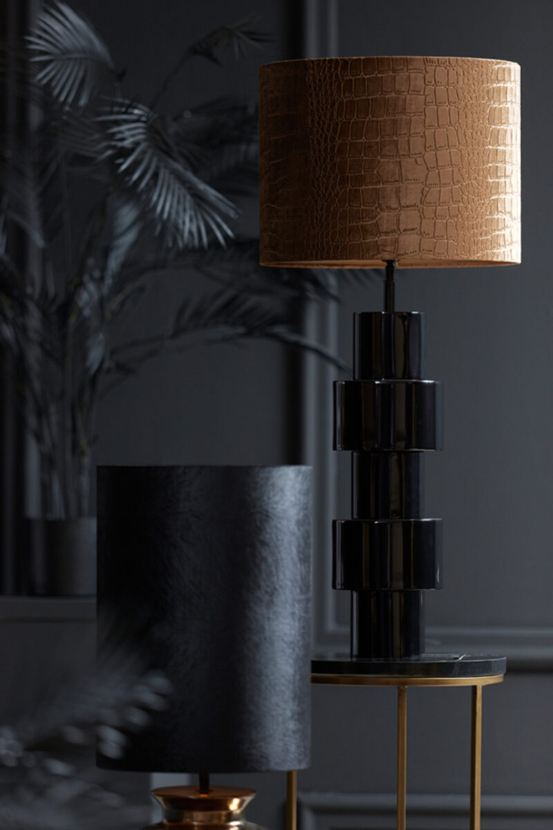 pantalla de lámpara de impresión de cocodrilo marrón Light & Living Praya - Ø 40 cm - Imagen 5