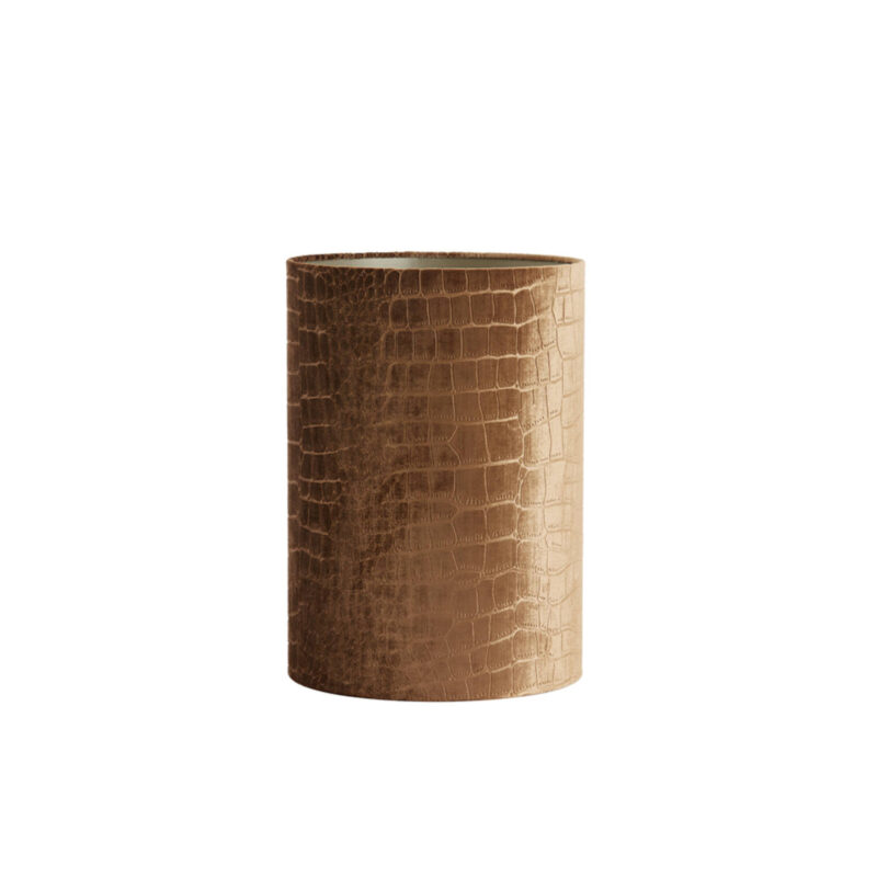 Pantalla de lámpara dorada con estampado de cocodrilo Light & Living Praya - Ø 30 cm