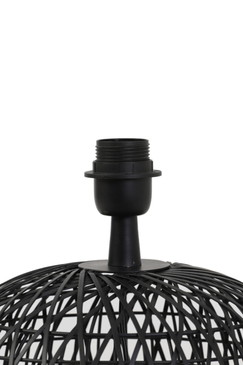 Lámpara de mesa negra Light & Living Alwina con pantalla de alambre en forma de cúpula – H. 28,5 cm - Imagen 3