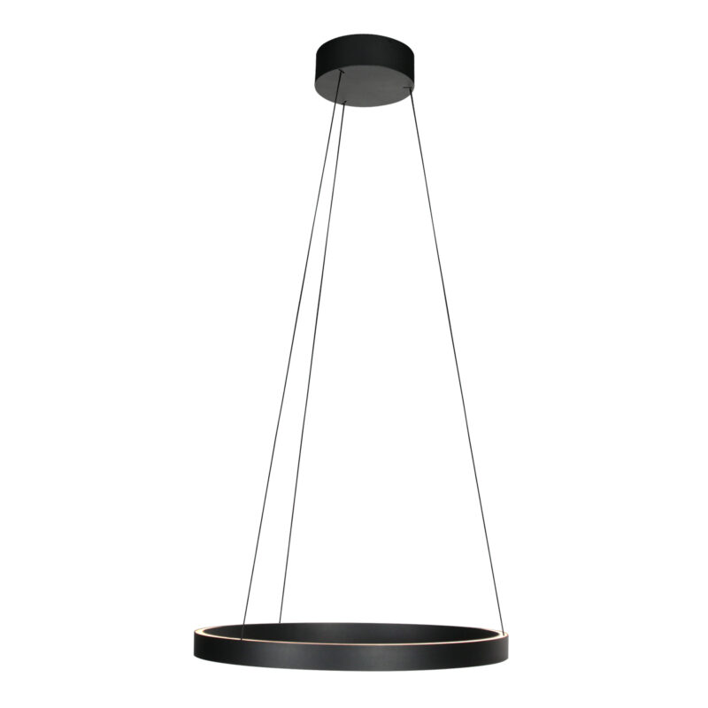 Lámpara LED colgante negra de diseño ajustable en forma de aro Steinhauer Mykty - Imagen 8