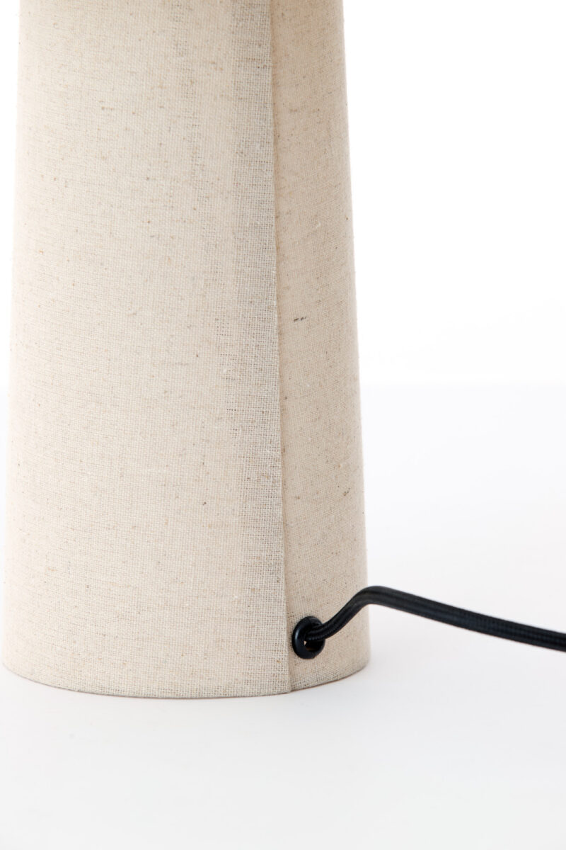 Lámpara de mesa color crema con estructura acanalada Light & Living Musaby – H. 50 cm - Imagen 4