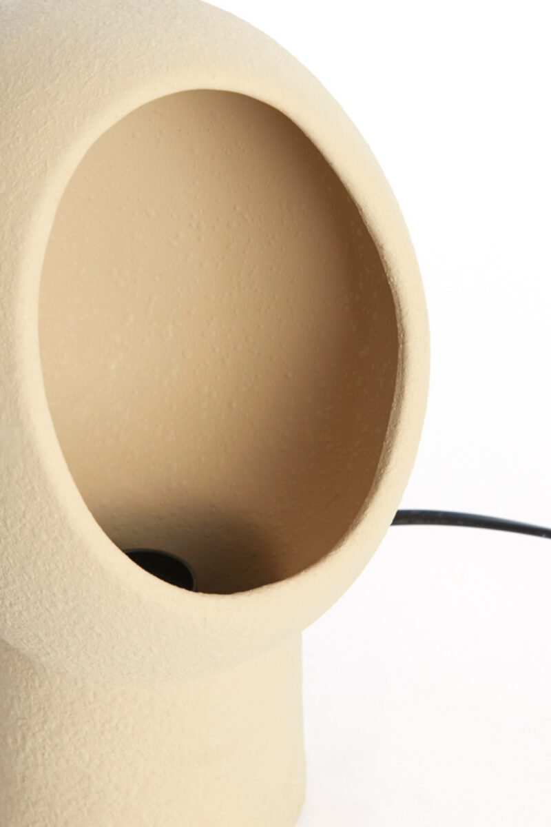 Lámpara de mesa redonda beige Light & Living Monk - H. 30 cm - Imagen 6