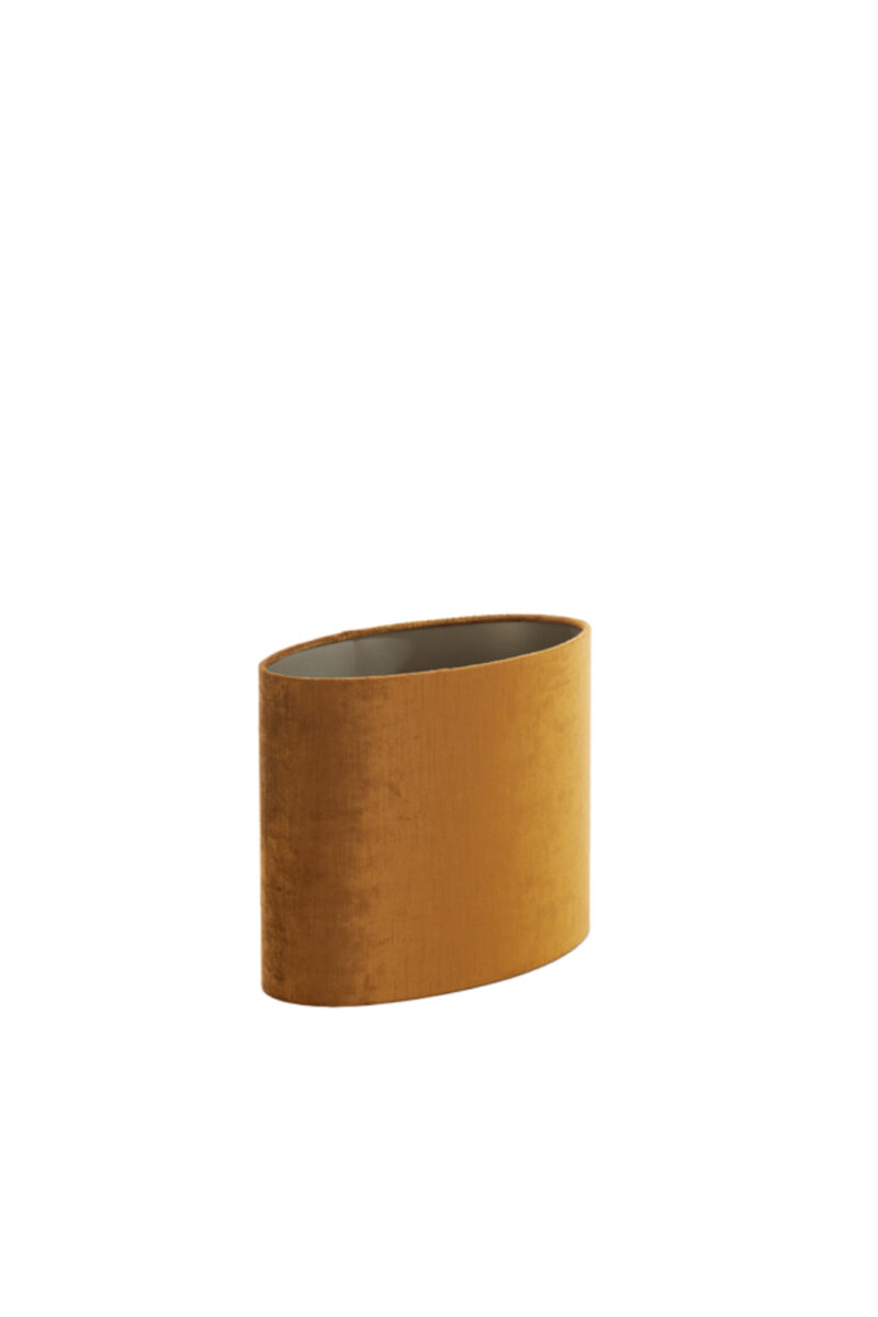 Pantalla de lámpara de terciopelo en color oro Light & Living Gemstone - H. 28 cm - Imagen 3