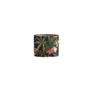 Pantalla de lámpara de terciopelo con estampado de flores Light & Living Passion - H. 25 cm