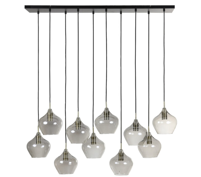Lámpara colgante de vidrio con múltiples colgantes Light & Living Rakel – An. 124 cm - Imagen 3