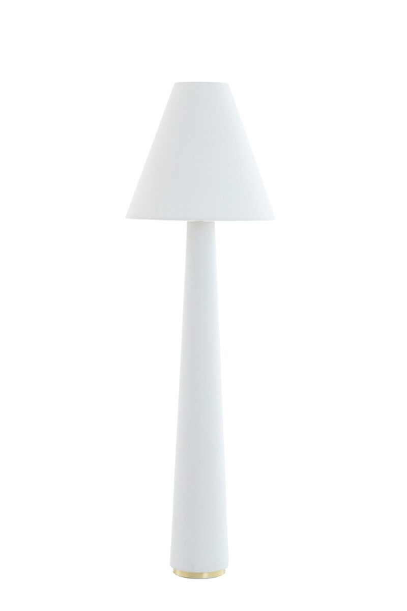 Lámpara de pie cónica blanca estilo escandinavo Light & Living Devia - H. 168 cm - Imagen 2