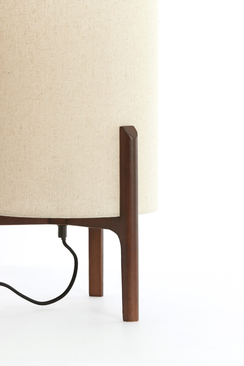 Lámpara de mesa con tejido en tono natural Light & Living Litto – H. 44 cm - Imagen 6