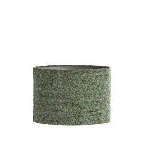 Pantalla de lámpara de tela verde en estilo cilindro Light & Living Osire - H. 32 cm
