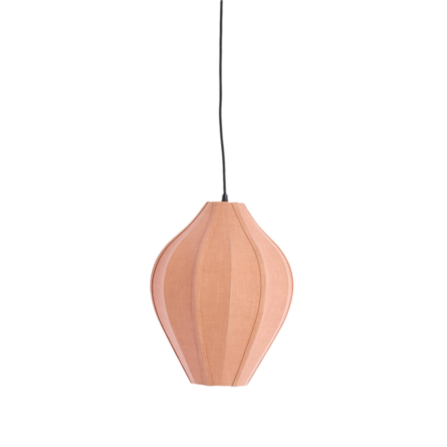 Lámpara colgante marrón en forma de pera de tela Light & Living Pasto - Ø 31 cm