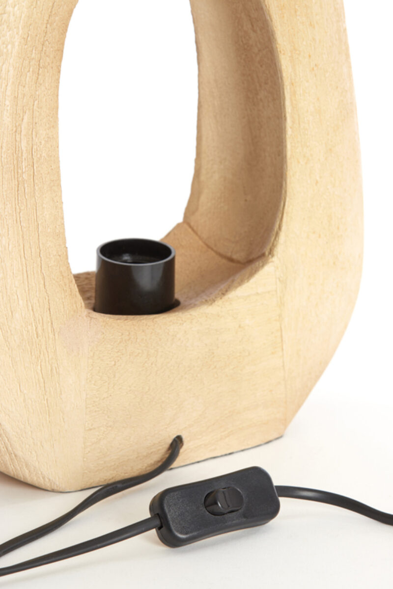 Base de lámpara de madera en forma ovalada Light & Living Kelafo - H. 30 cm - Imagen 9