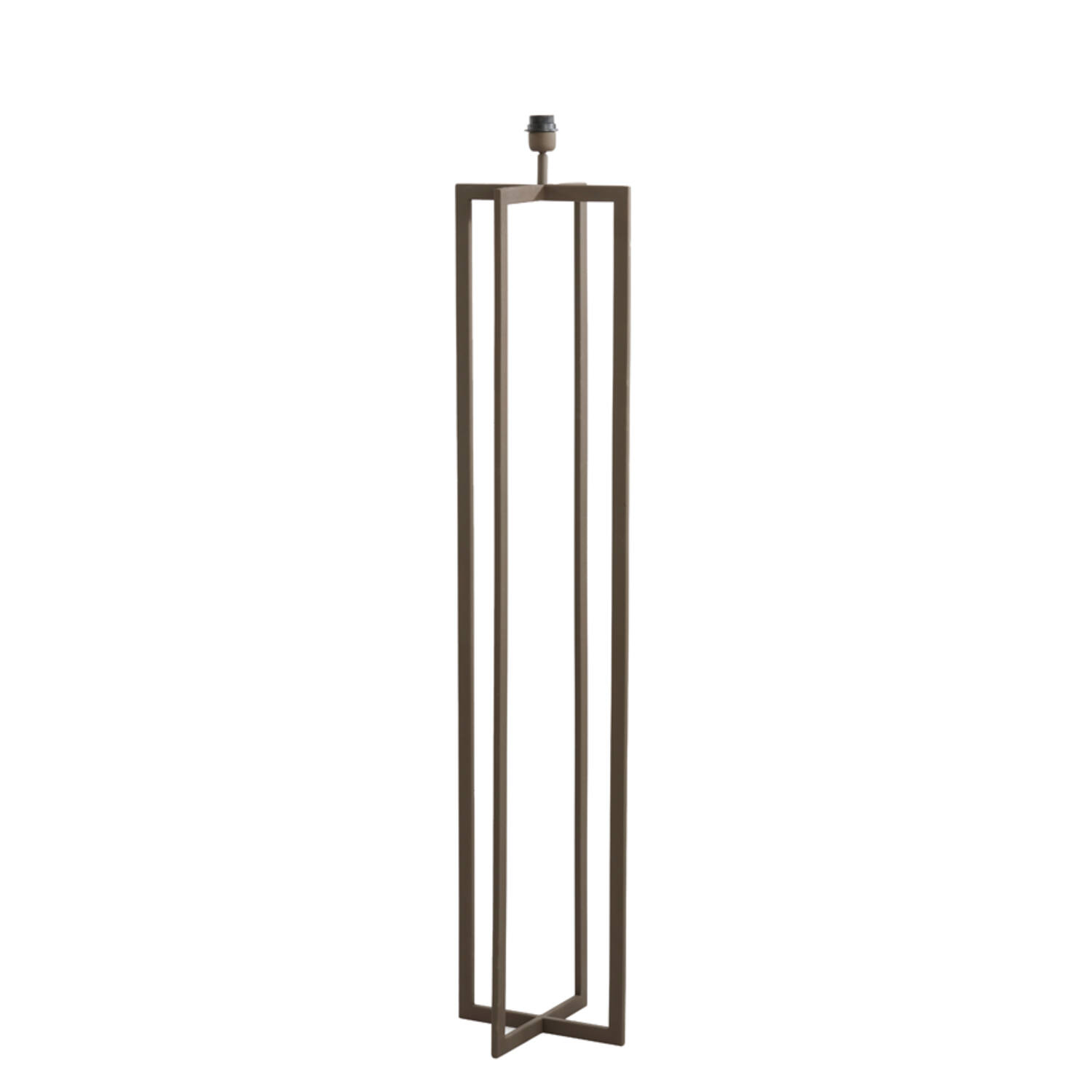 Base de lámpara larga cuadrada plateada Light & Living Mace - H. 140 cm
