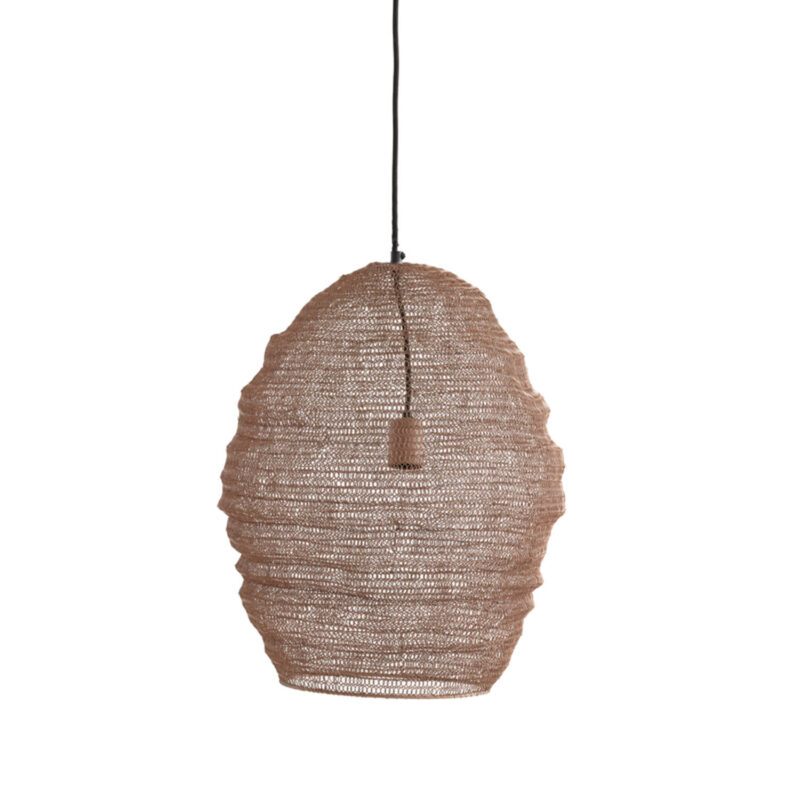 Lámpara colgante tejida en beige de aspecto rústico Light & Living Nikki - Ø 45 cm