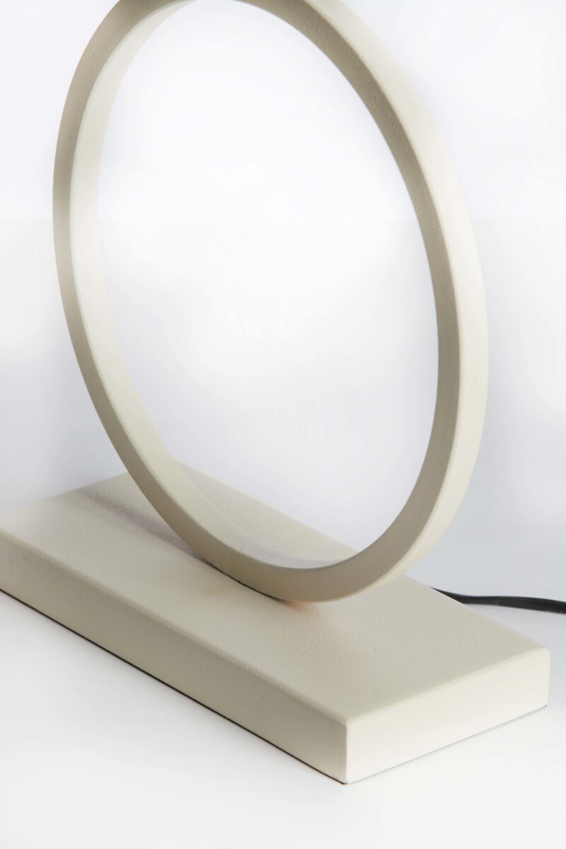 Base de lámpara beige moderna con forma circular Light & Living Liva - Imagen 6