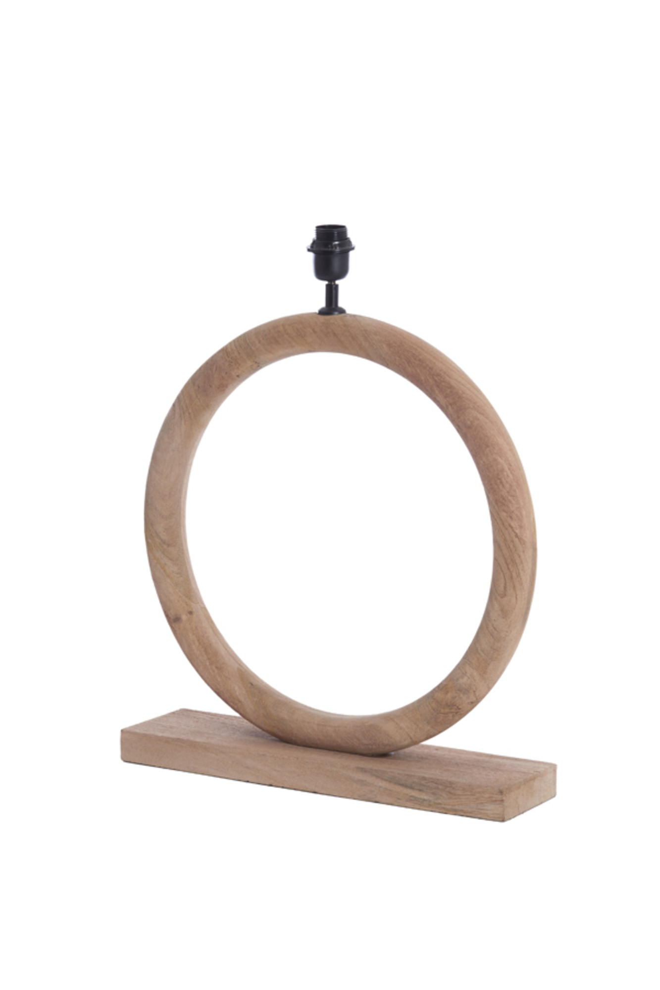 Base de lámpara de madera redonda en diseño Light & Living Nubia - Imagen 3